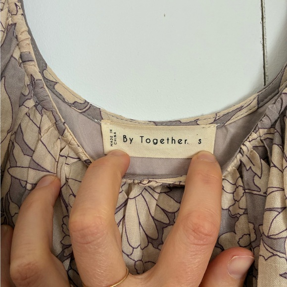 By Together Cream and Brown Floral Mini Dress - Picture 3 of 3